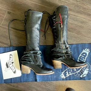 Freebird by Steven Coal Black snake skin